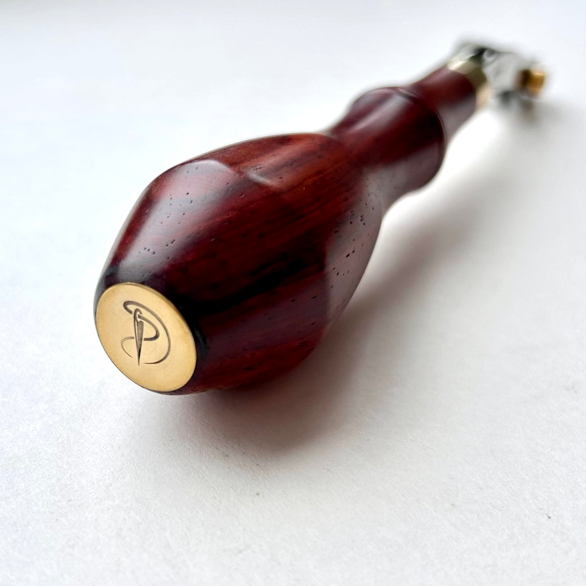 Kemovancraft leather edge creaser tool with solid wood handle