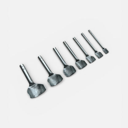 Round Belt End Punch Leather Tools 7 Pieces - Half Circle