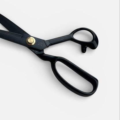 Black leather scissors 10 inch