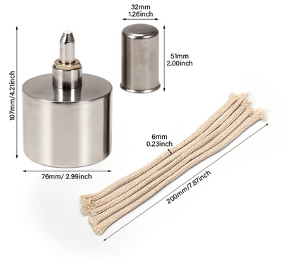 Leathercraft Alcohol Burner – Stainless Steel & Brass 200 ml Capacity