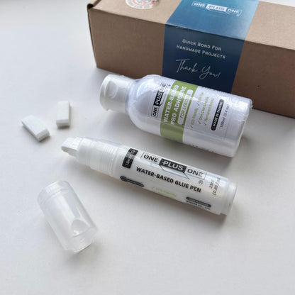 One Plus One Leather Glue Pen and Refill Bottle