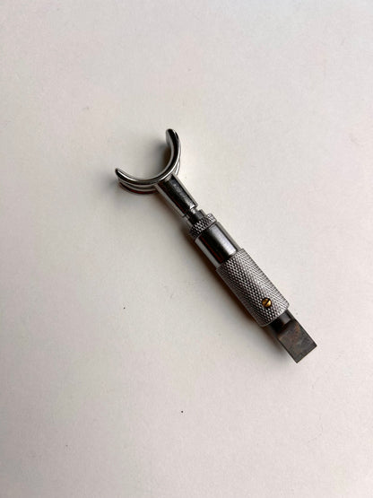 Leather carving swivel knife tool in silver colour.