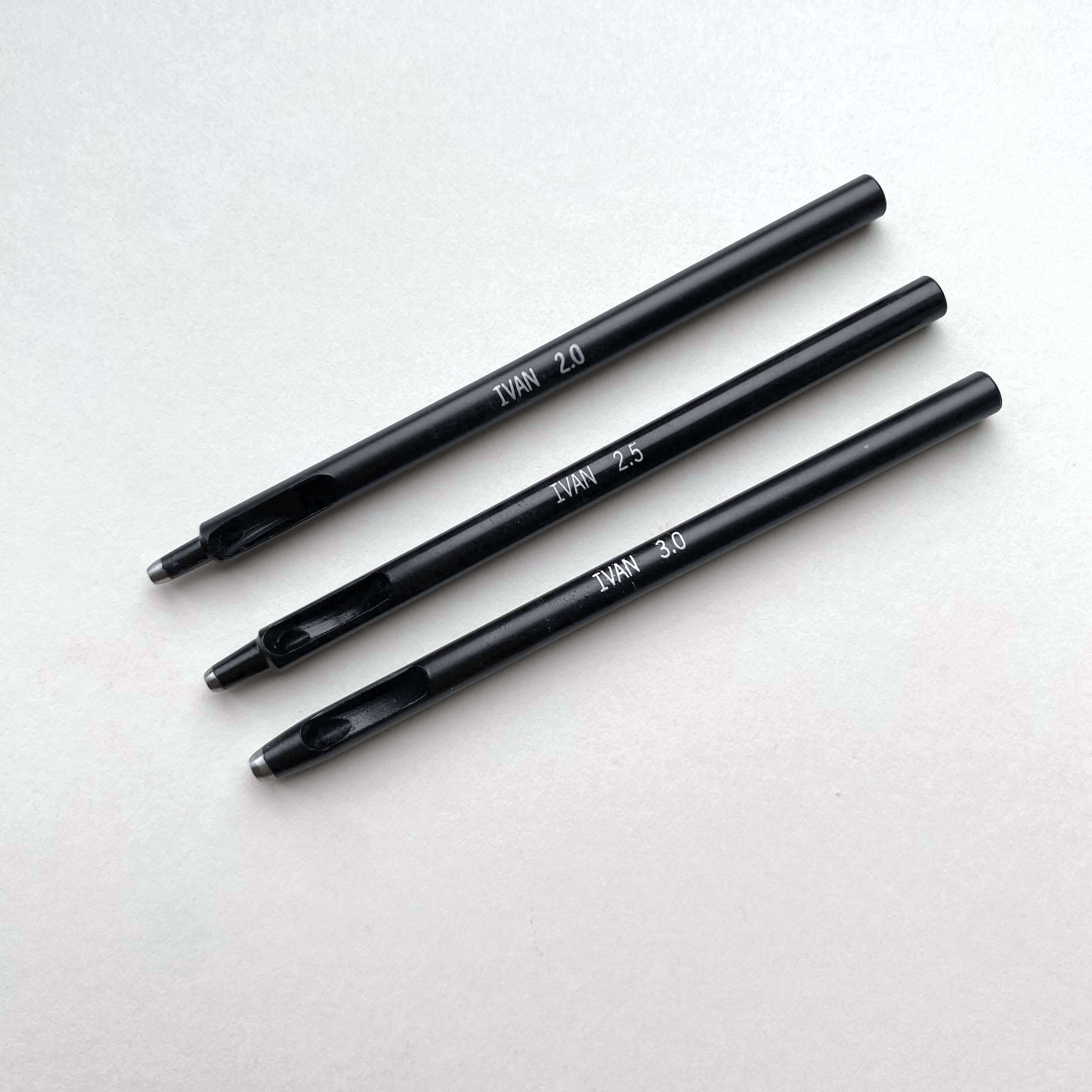 Round Drive Punch for Leather Craft - 2mm, 2.5mm, 3mm