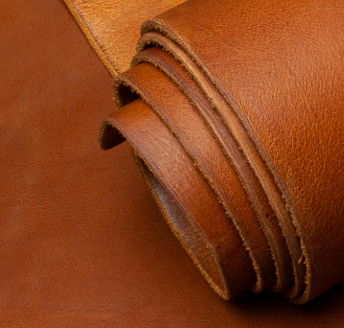 Vegetable Tanned Leather Belt Blanks in Malt