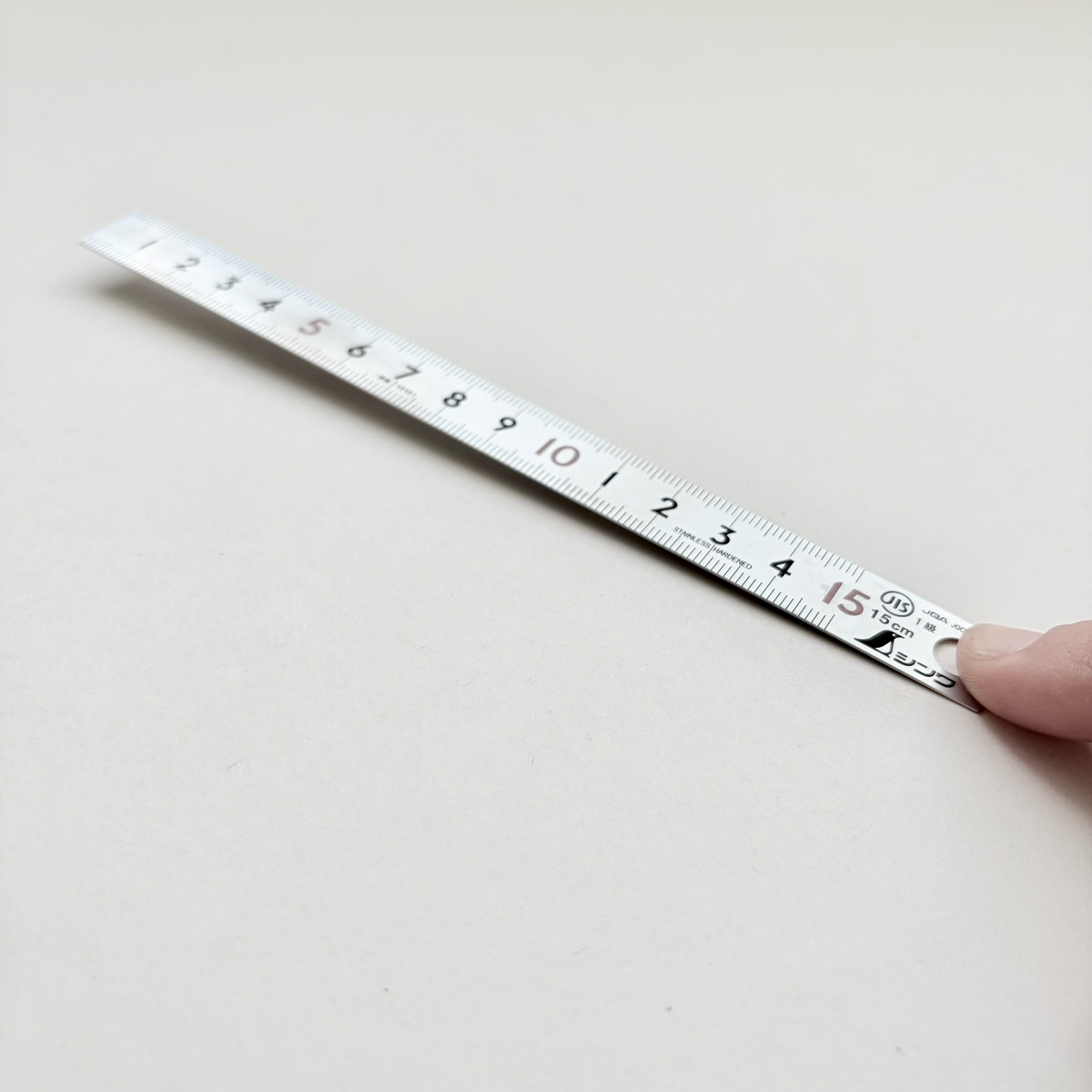 Shinwa Steel Ruler with Pick Up End - 15 cm, 30 cm or 60 cm