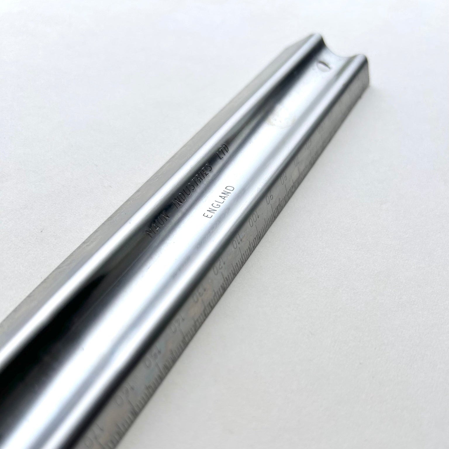 Stainless steel ruler by Maun England