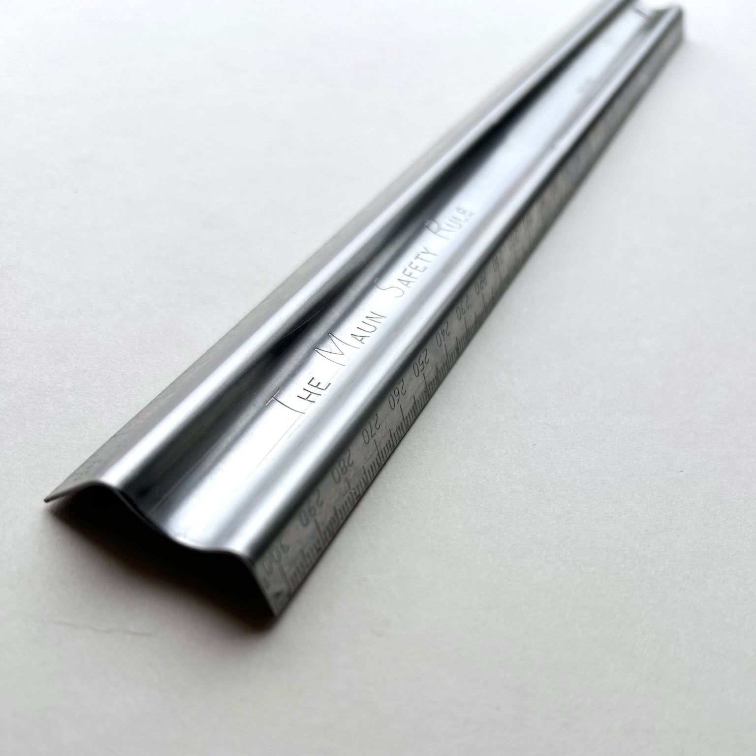 Stainless steel ruler by Maun England