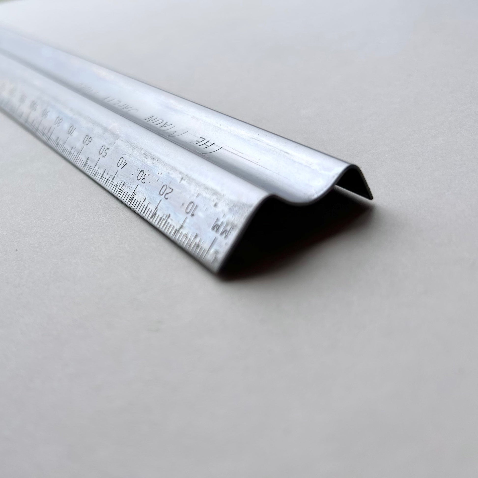 Stainless steel ruler by Maun England