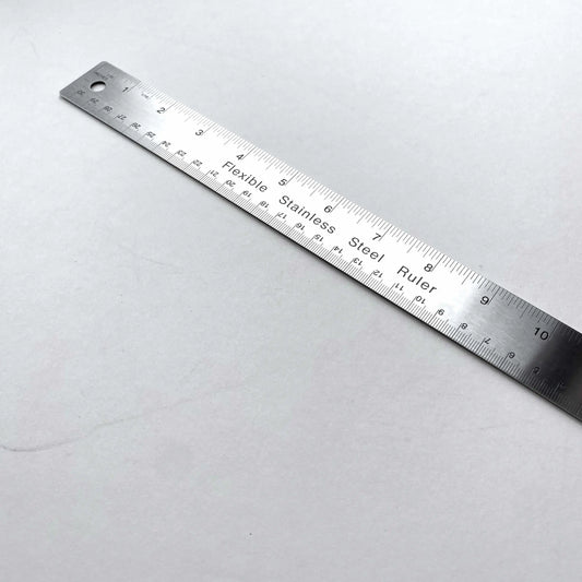 Stainless Steel Cork Backed Ruler - British Leather Supplies