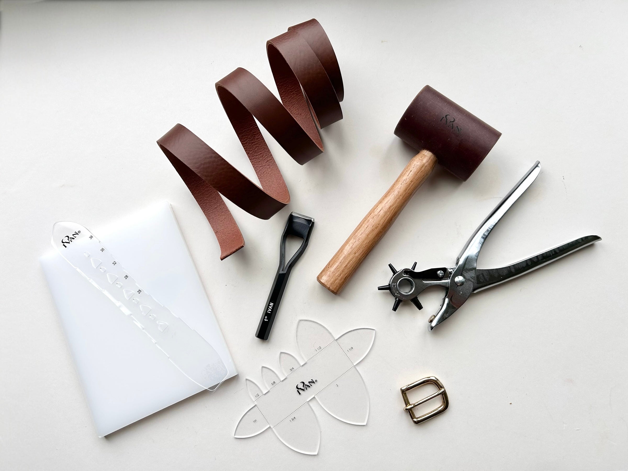 Tan Leather Belt Making Kit - Essentials