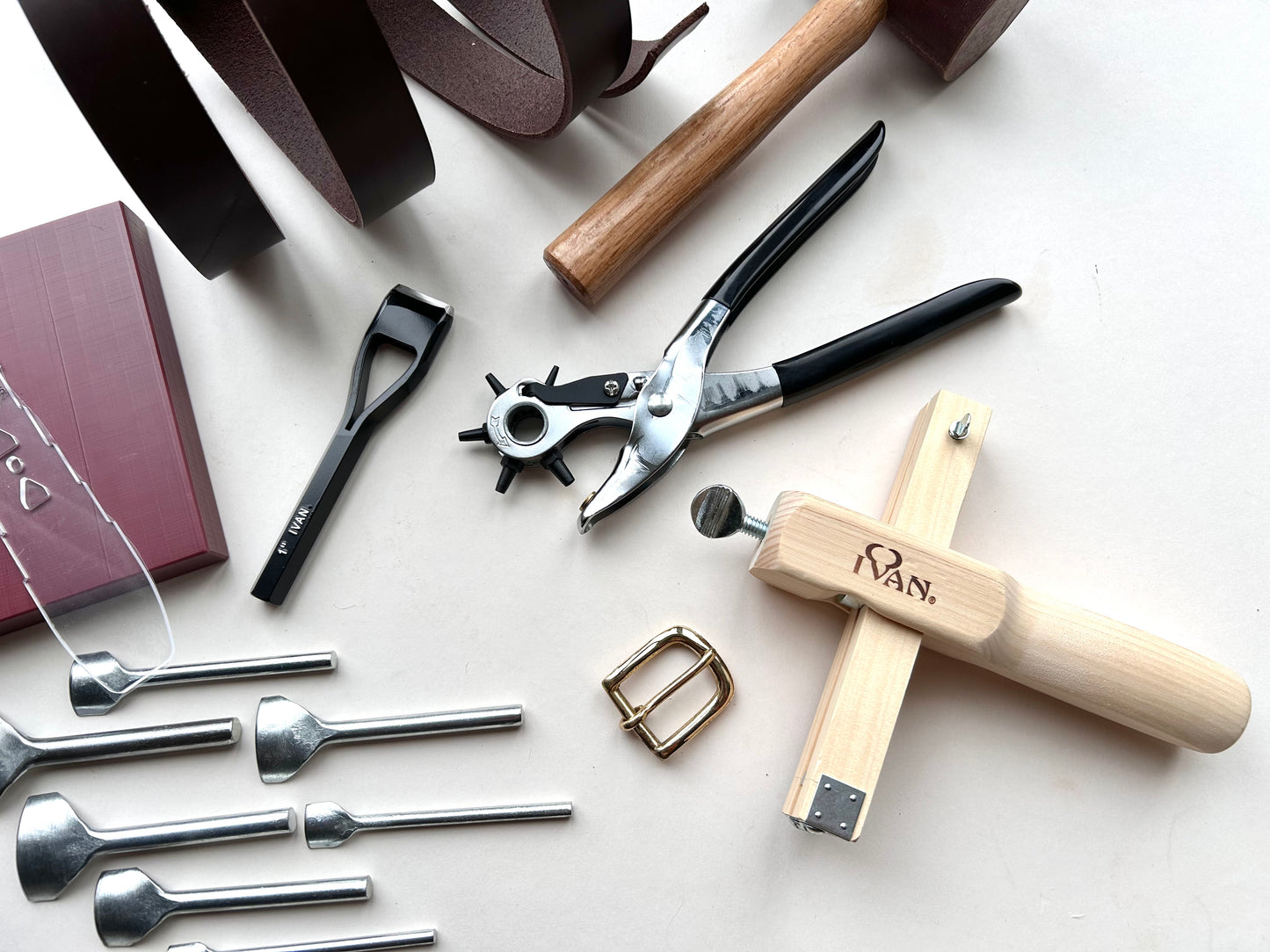 Tan Leather Belt Making Kit - Deluxe