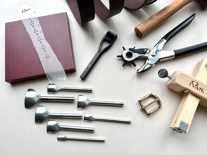 Tan Leather Belt Making Kit - Deluxe