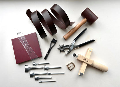 Tan Leather Belt Making Kit - Deluxe