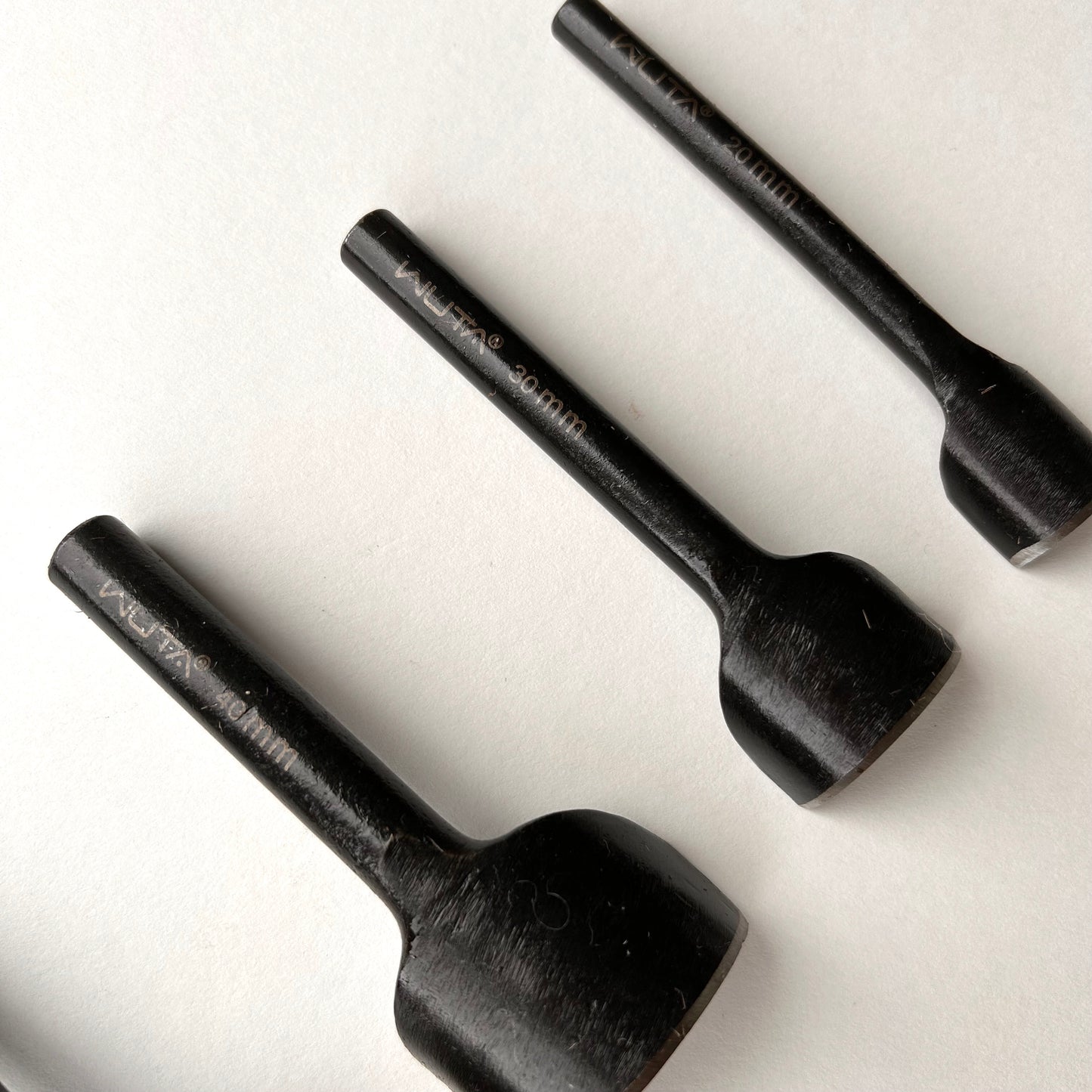 WUTA Round Belt End Punch Leather Tools 5 Piece Set