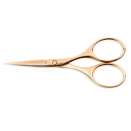 Whiteley 4” Rose Gold Plated Needlework Scissors