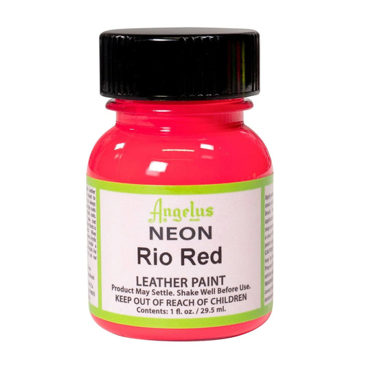 Angelus Neon Tropic Rio Red Leather Paint