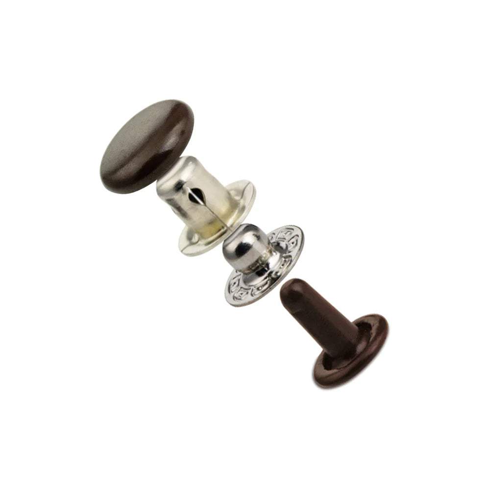 Press Studs - 10 mm, Brown