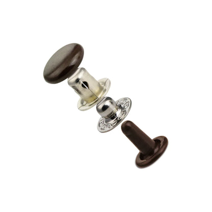 Press Studs - 10 mm, Brown
