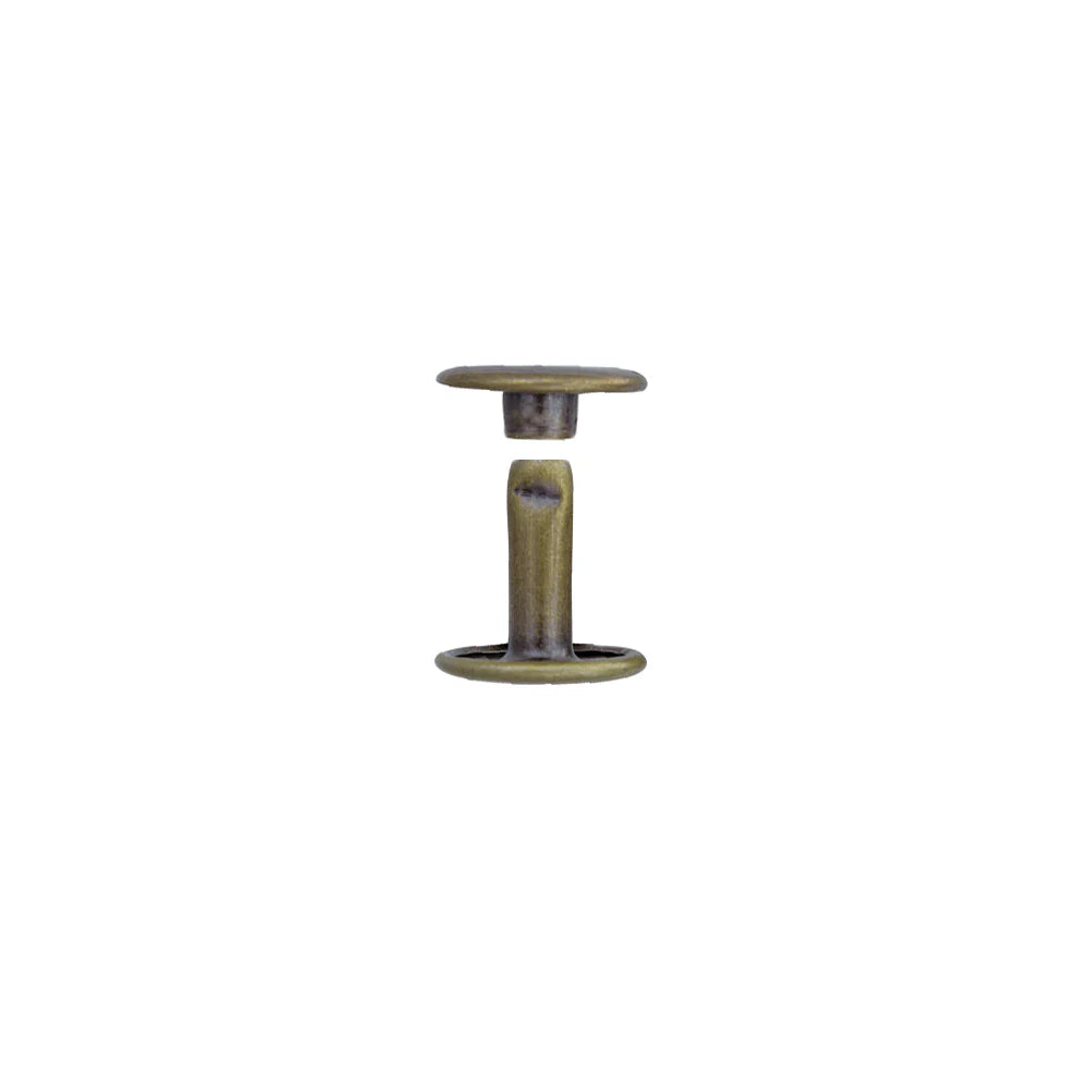 Antique Brass Wide Leather Rivets Double Capped - 13 mm Head