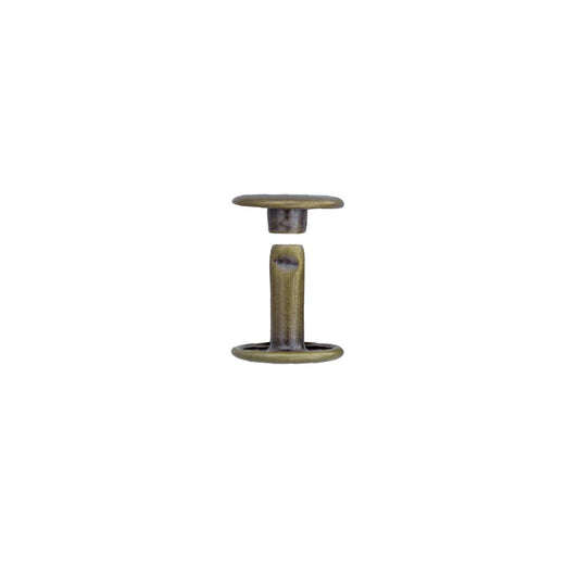 Antique Brass Wide Leather Rivets Double Capped - 13 mm Head