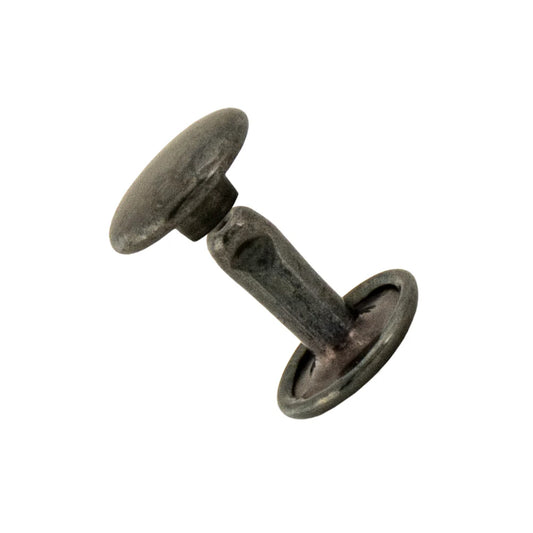 Gun metal double capped rivets