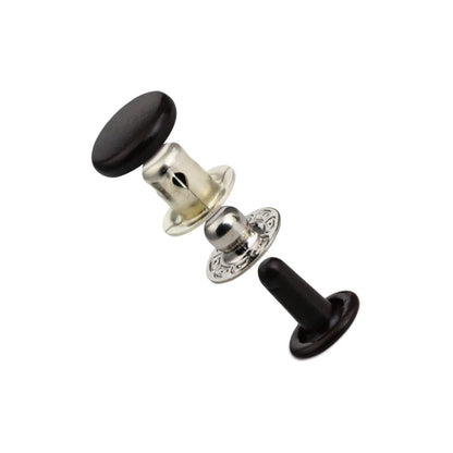 Press Studs - 10 mm, Matte Black