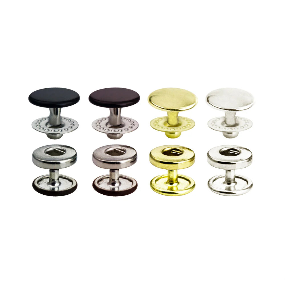 Gold Glove Snaps - 10 mm, Brass Plated