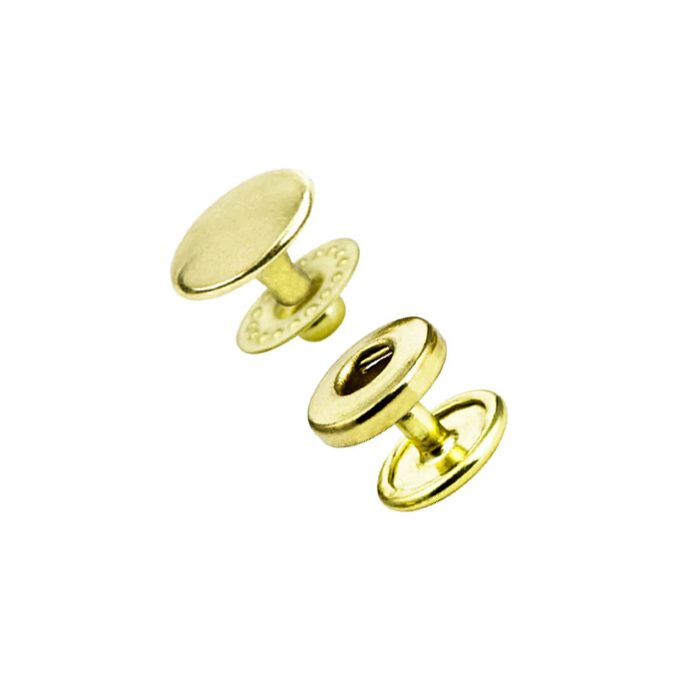 Gold Glove Snaps - 12.5 mm, Brass Plated