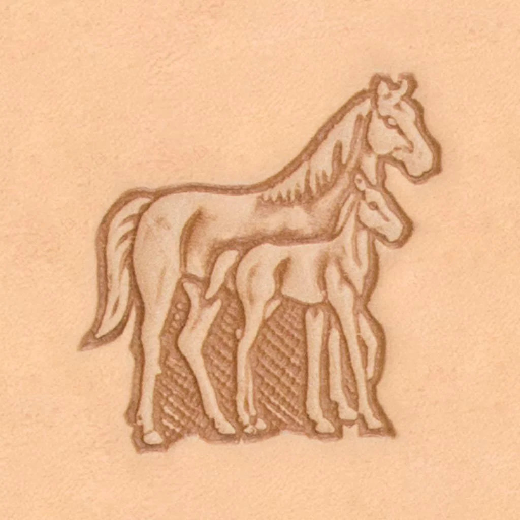 Leather Embossing Stamp Horse & Foal